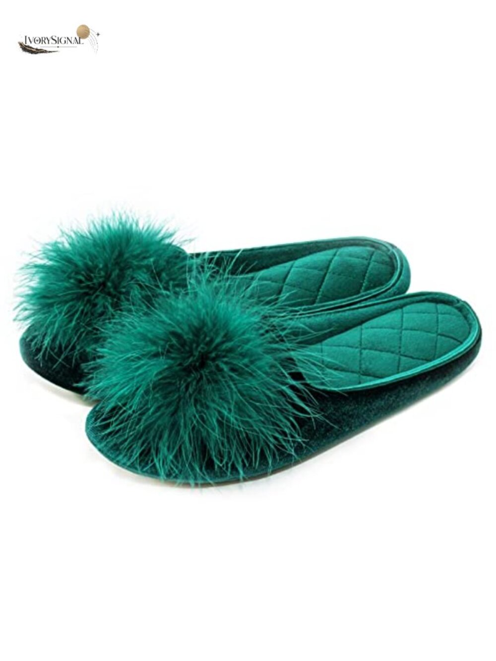 Fuzzy Pom Pom Velvet Memory Foam House Slippers Non-slip Sole